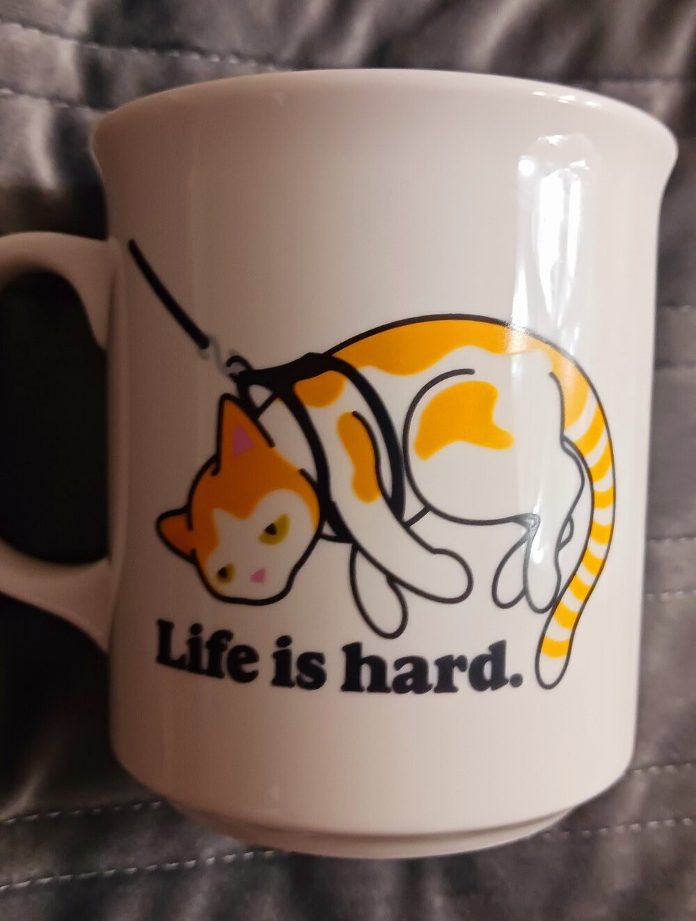 Genuine Fred "Life Is Hard" Cat Mug